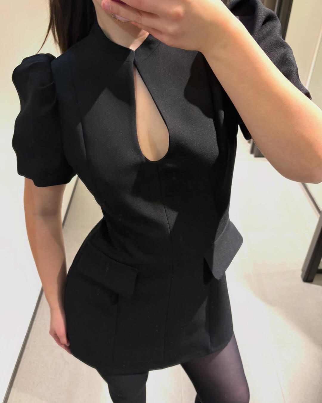 Minivestido com mangas balão Julia