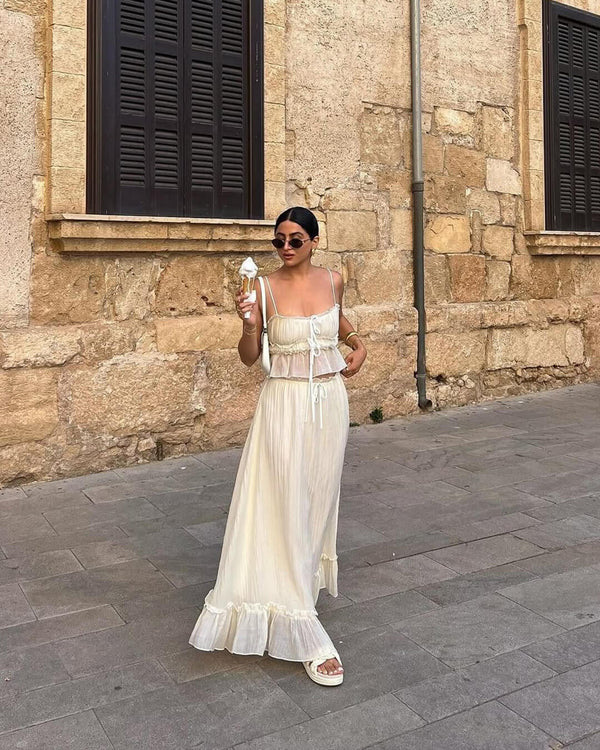 Julia Ruched Cami Maxi Skirt Set