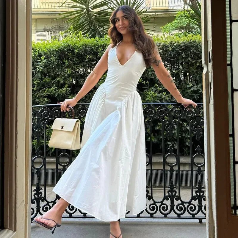 Vestido Julie com decote halter