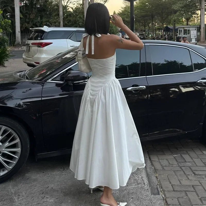 Vestido Julie com decote halter