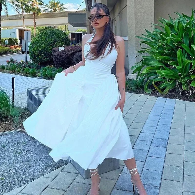 Vestido Julie com decote halter