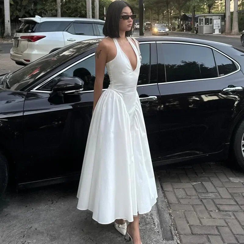 Vestido Julie com decote halter