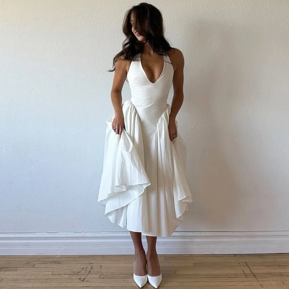 Vestido Julie com decote halter