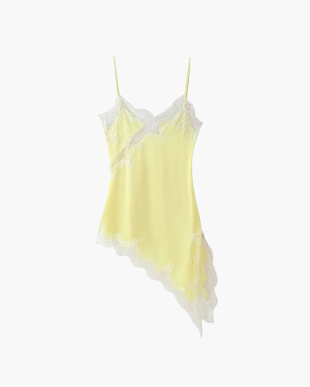 Vestido curto assimétrico de cetim Kara