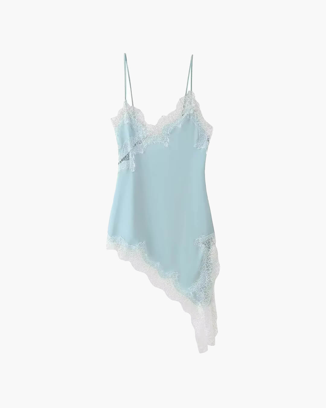 Vestido curto assimétrico de cetim Kara