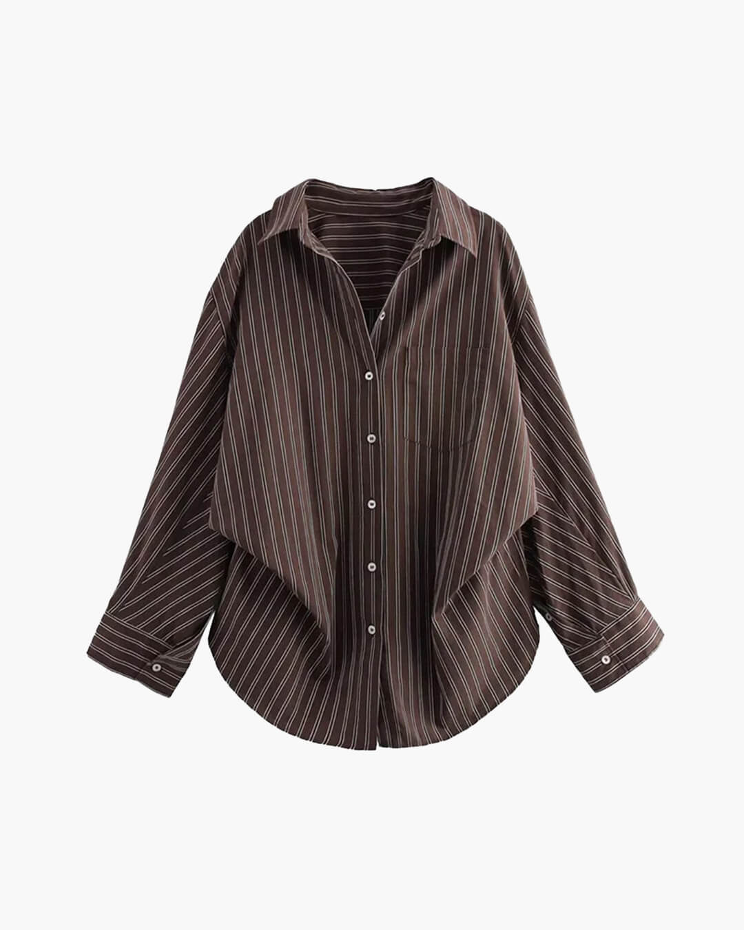 Camisa às riscas com mangas morcego Kathy
