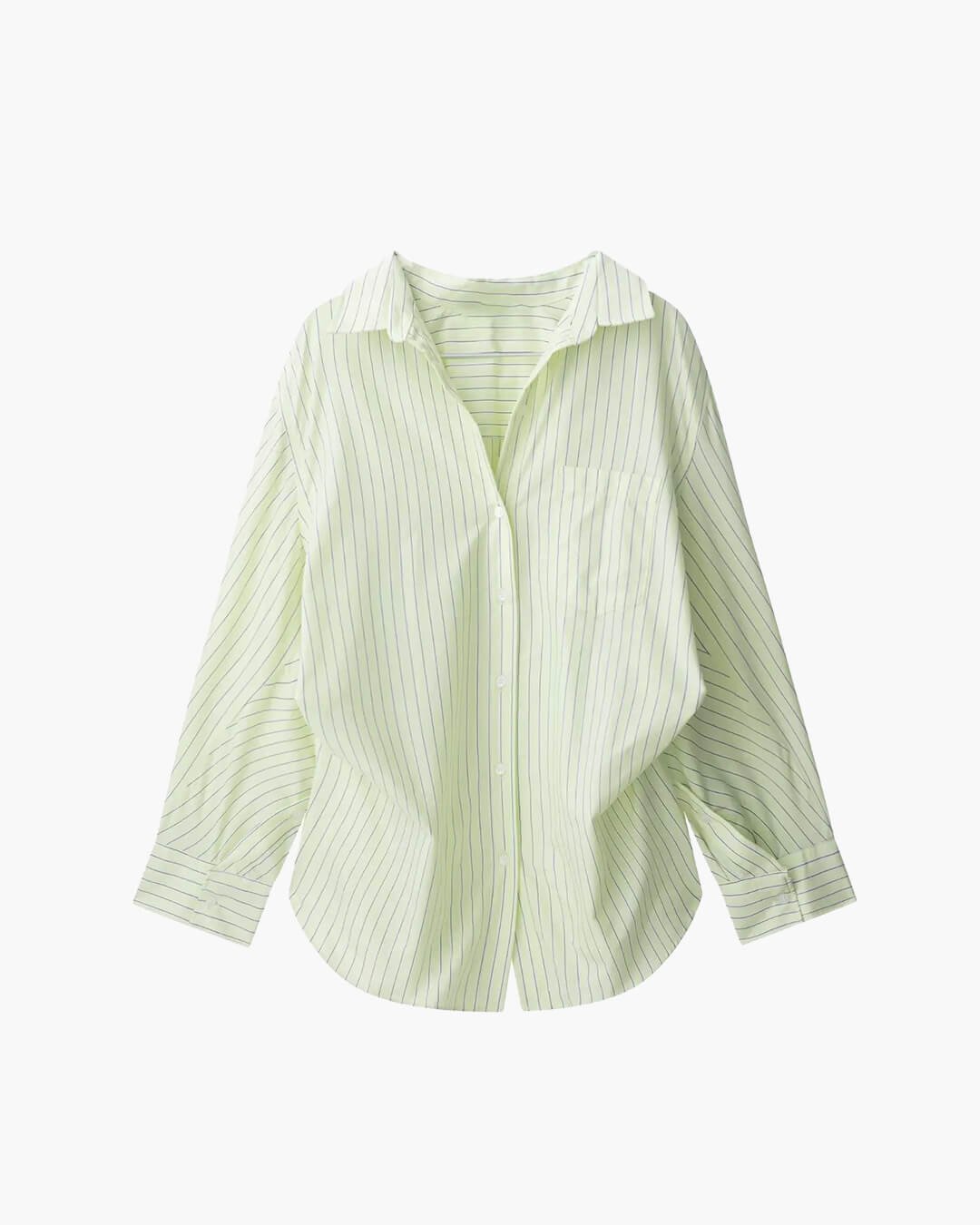 Camisa às riscas com mangas morcego Kathy