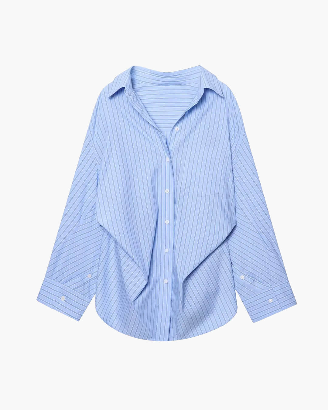 Camisa às riscas com mangas morcego Kathy