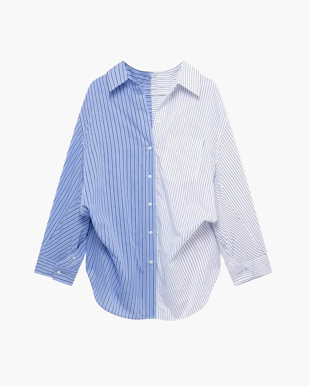 Camisa às riscas com mangas morcego Kathy