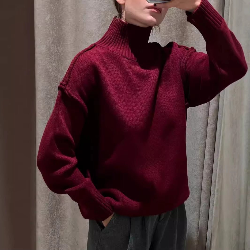Camisola de malha de gola alta Katie