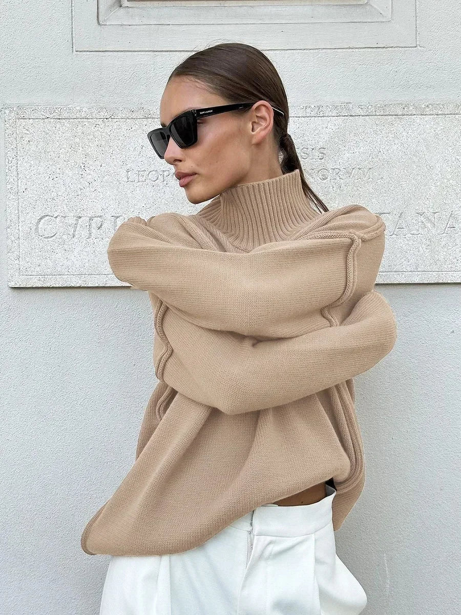 Camisola de malha de gola alta Katie