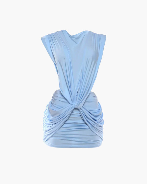 Vestido mini Kaylie com decote profundo