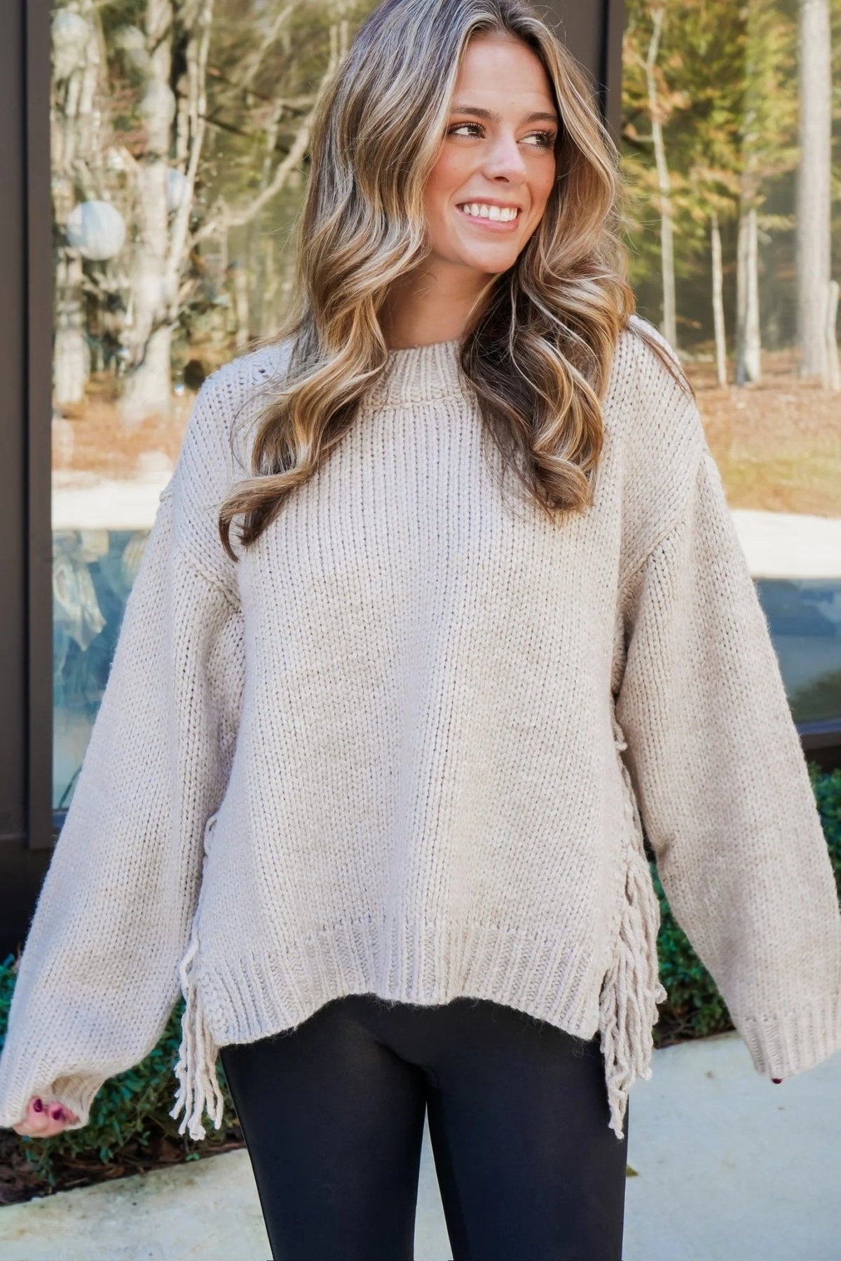 Camisola de malha com franjas Kelly