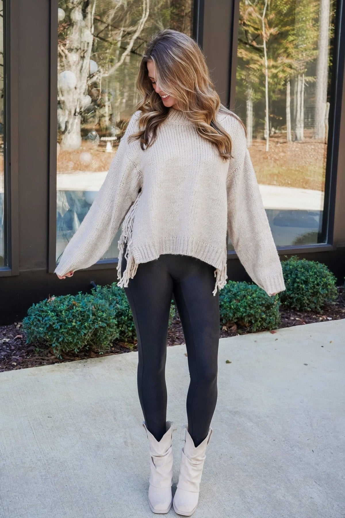 Camisola de malha com franjas Kelly