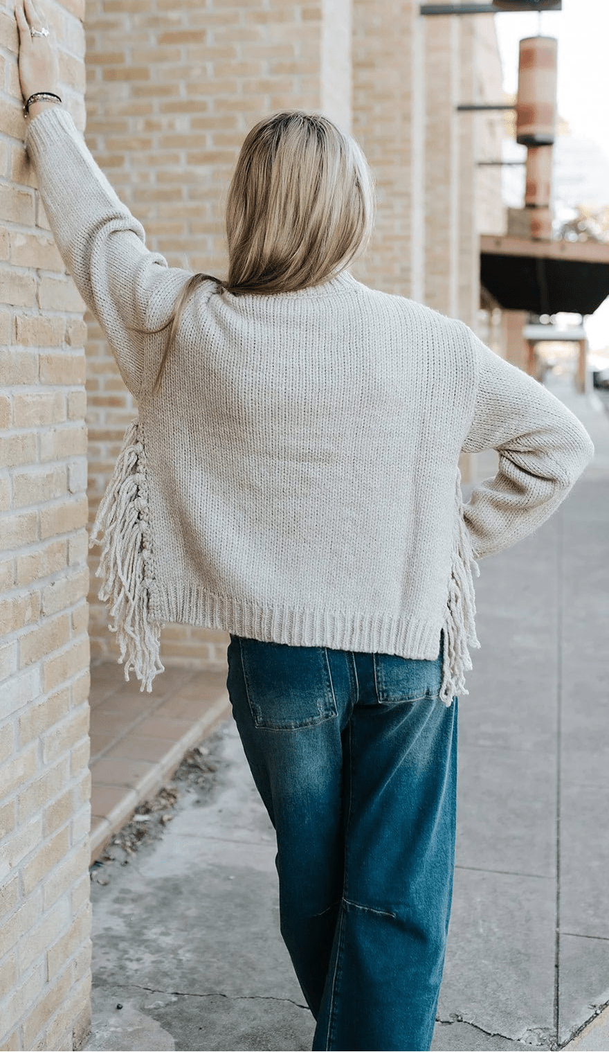 Camisola de malha com franjas Kelly