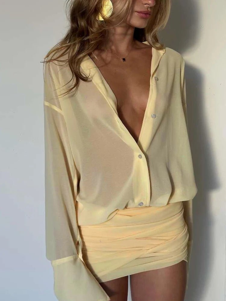 Vestido-camisa de manga comprida Kendall