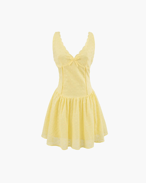 Vestido mini Kirsten com decote profundo