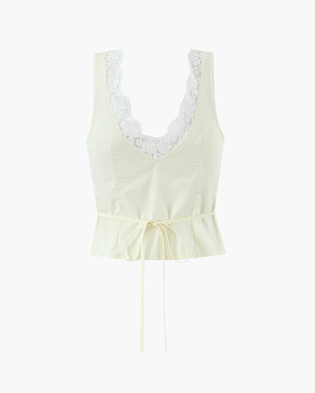 Conjunto de saia mini com acabamento em renda Klarissa