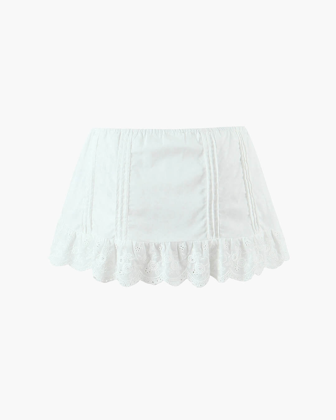 Conjunto de saia mini com acabamento em renda Klarissa