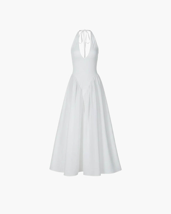 Vestido maxi com decote profundo Kristy