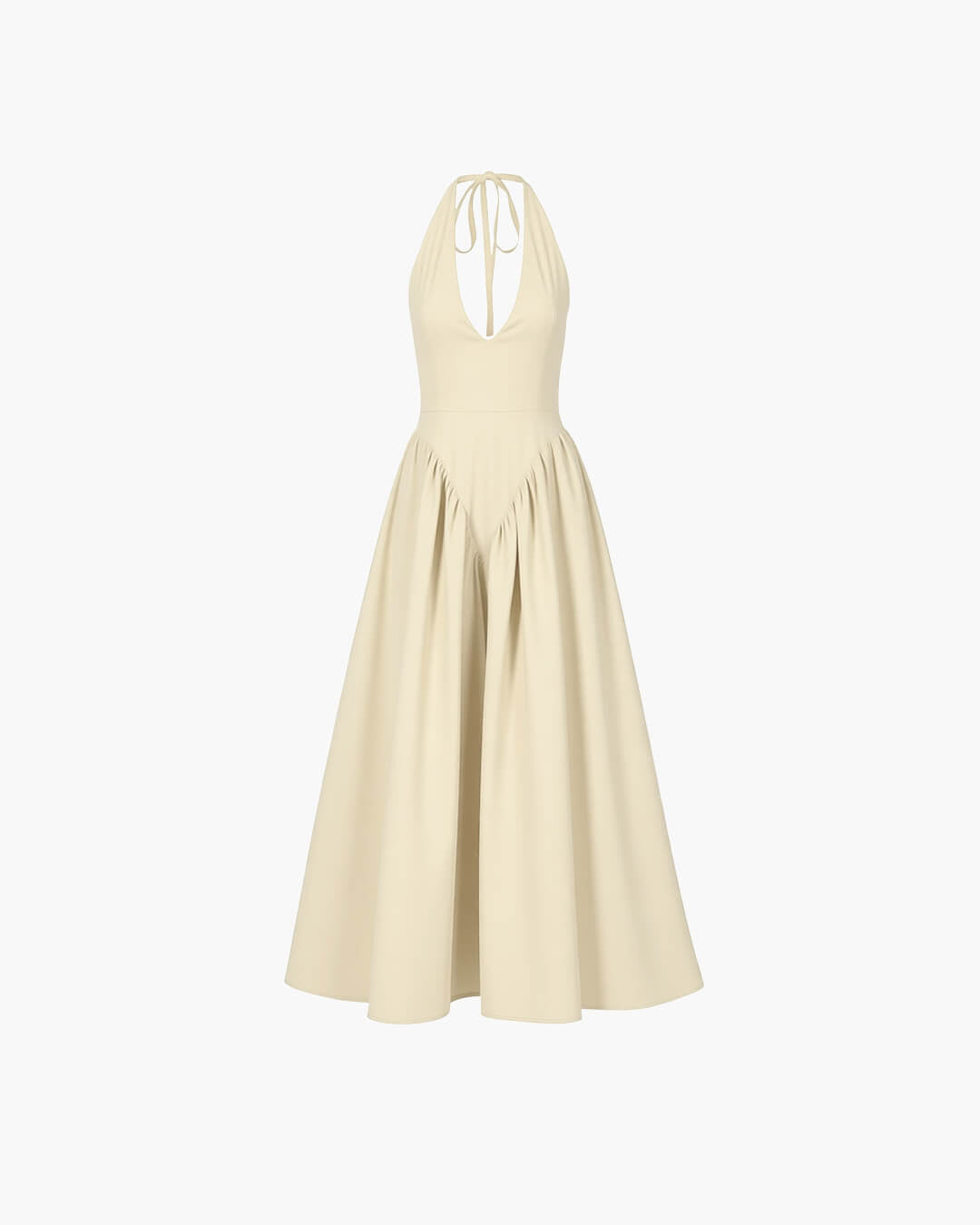 Vestido maxi com decote profundo Kristy