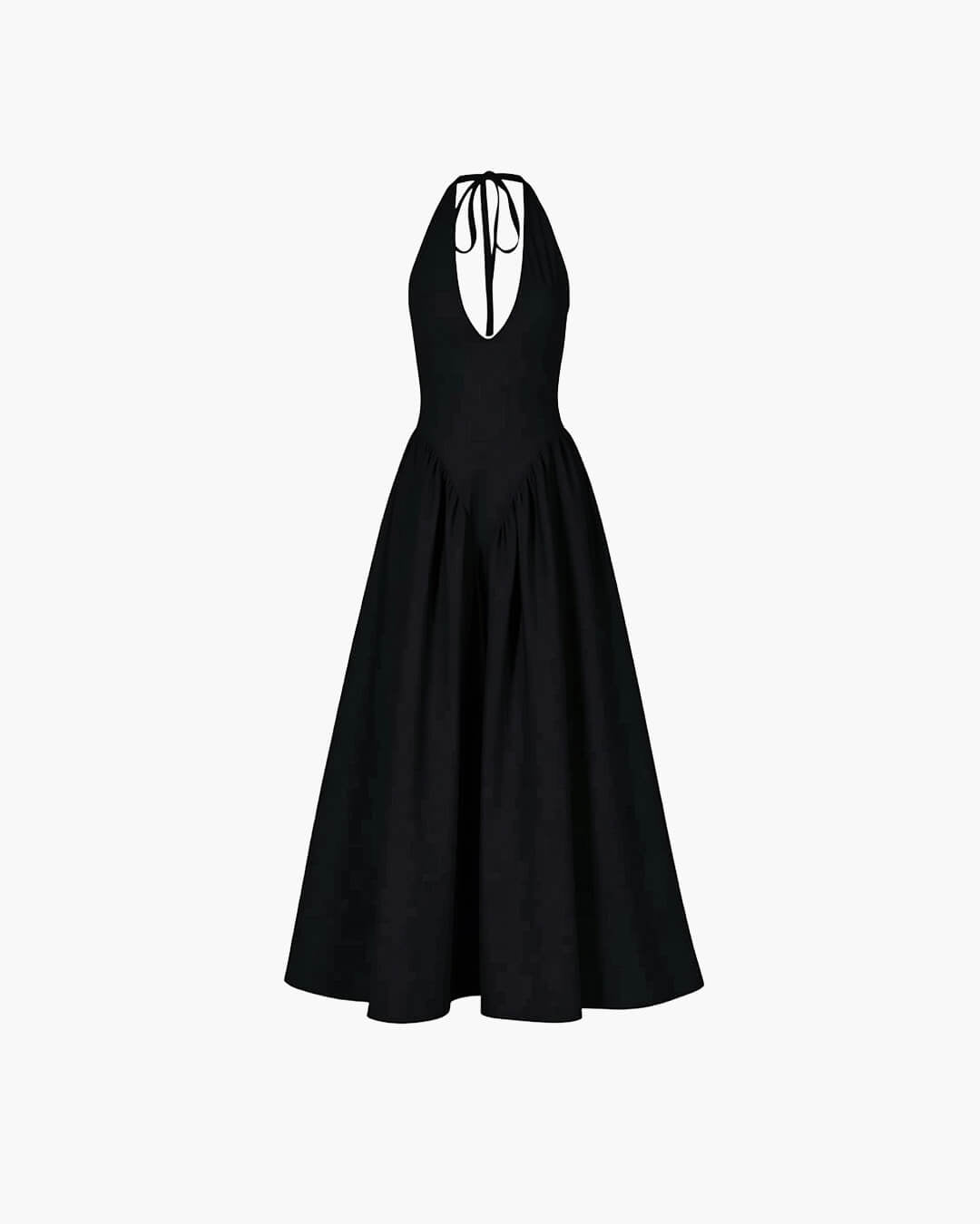Vestido maxi com decote profundo Kristy