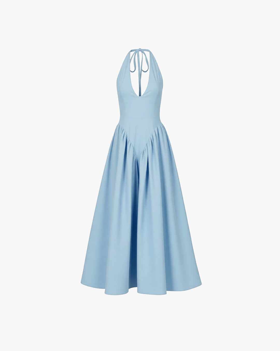 Vestido maxi com decote profundo Kristy
