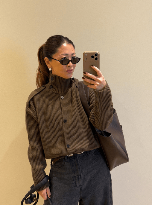 Casaco de malha com gola alta Kylie