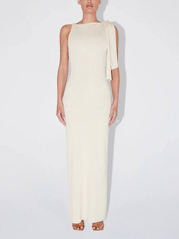 Vestido comprido com nó Kylie