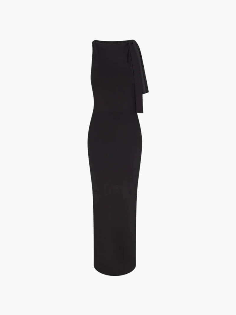 Vestido comprido com nó Kylie