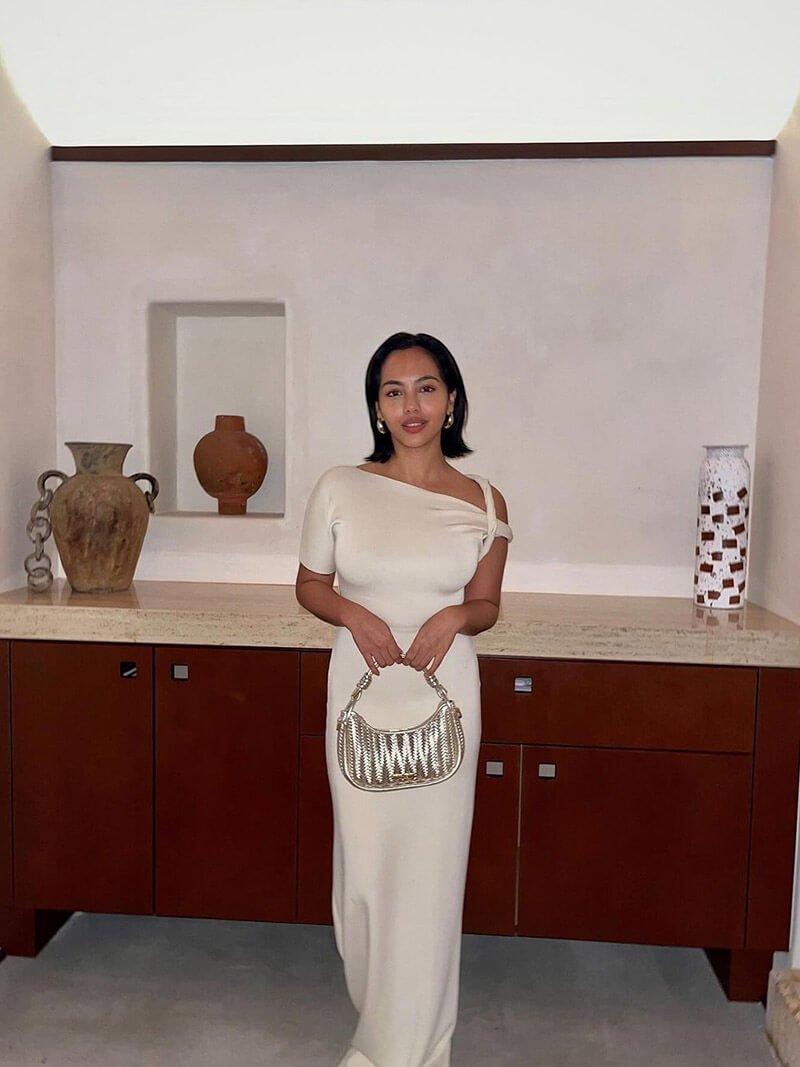 Vestido comprido torcido Kylie