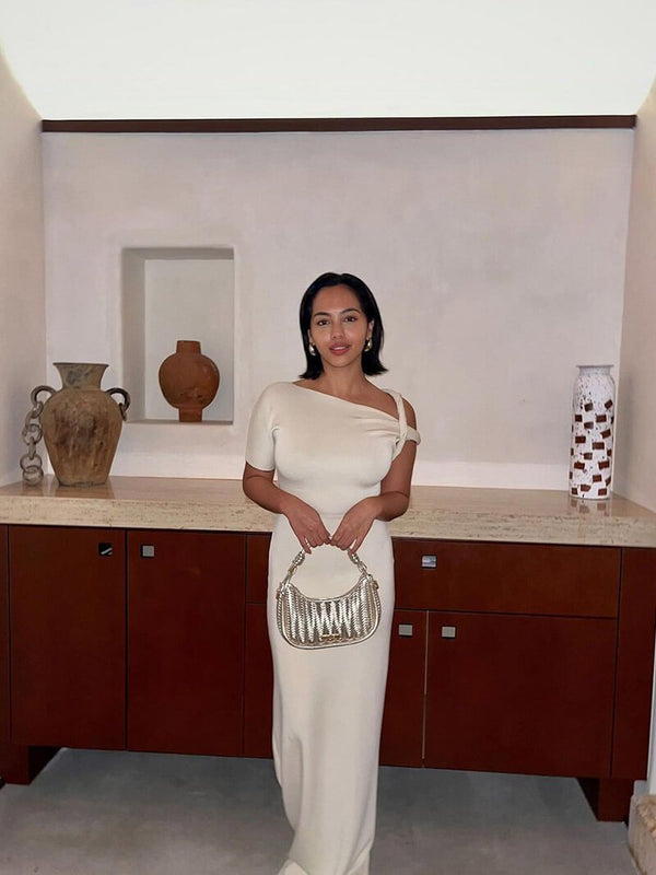 Vestido comprido torcido Kylie