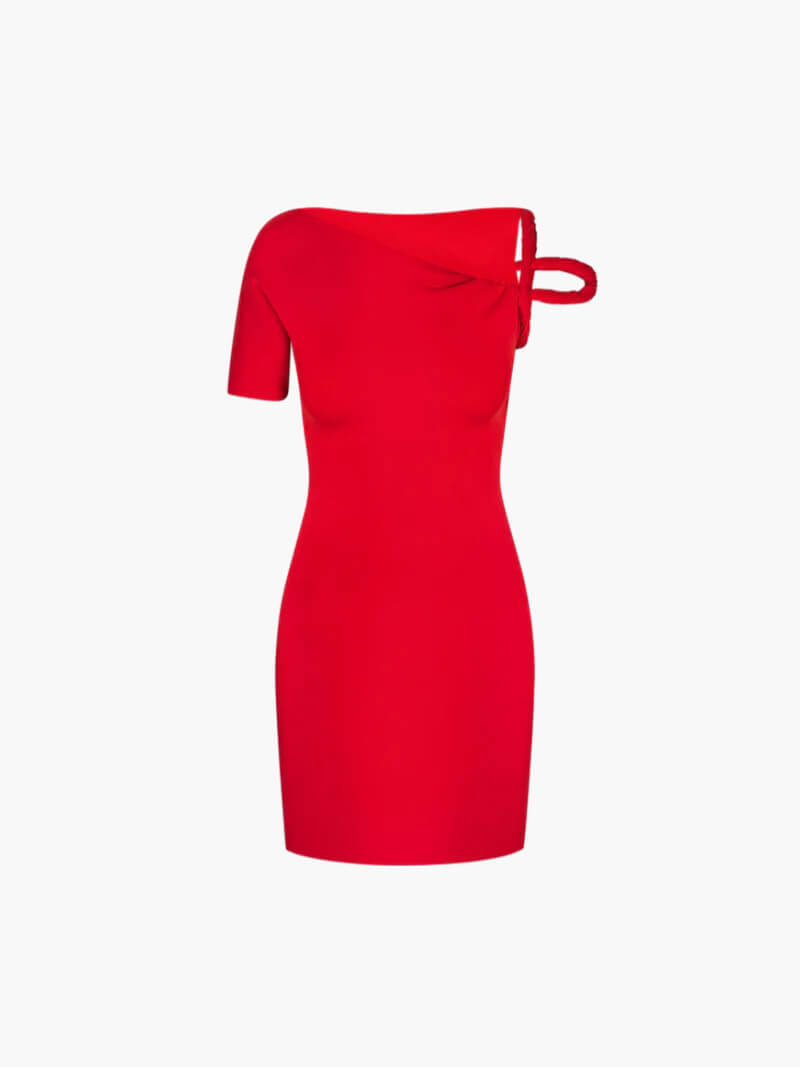 Vestido curto torcido Kylie