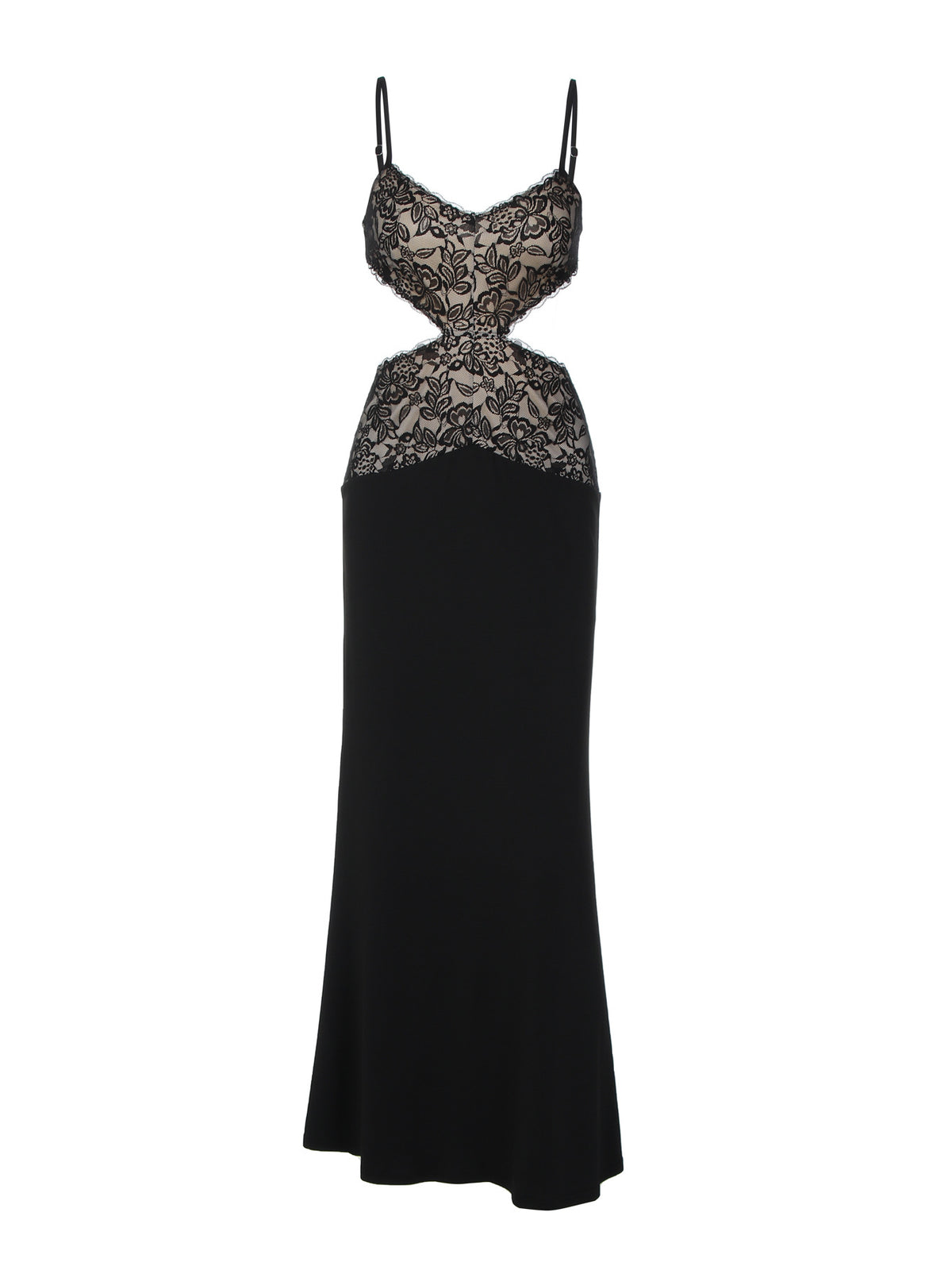 Vestido comprido de renda com recortes Carys
