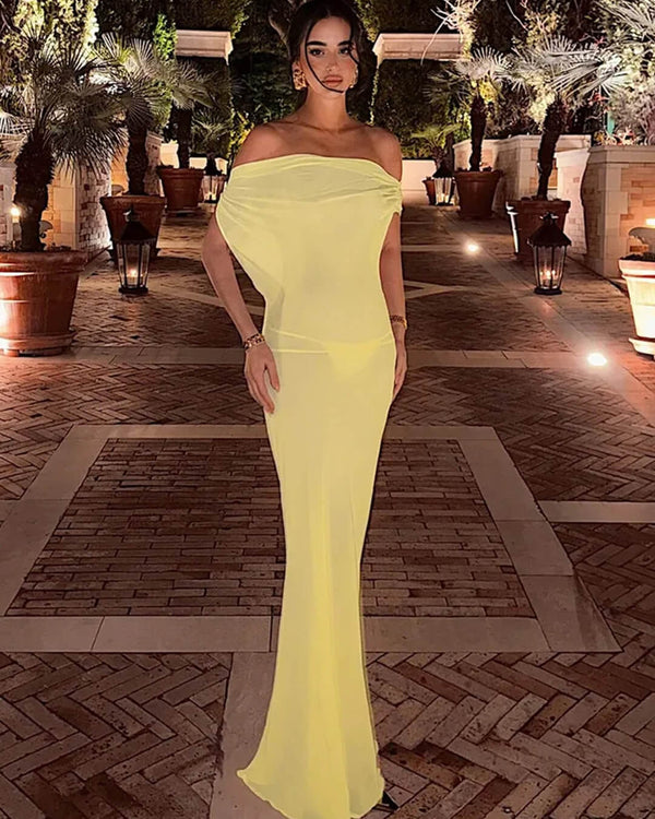 Leah Backless Mesh Maxi Dress