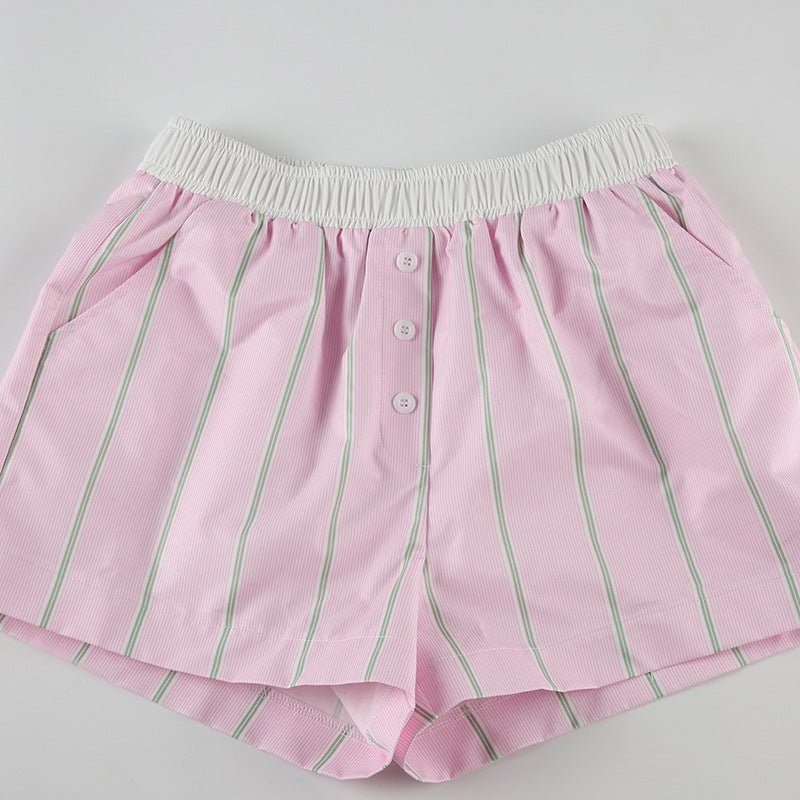 Calções boxer de popelina às riscas Liesel