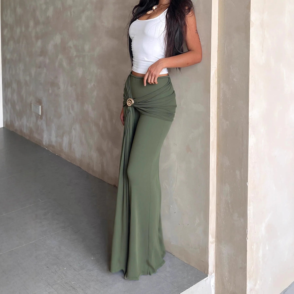 Lily Low-Rise Maxi Skirt