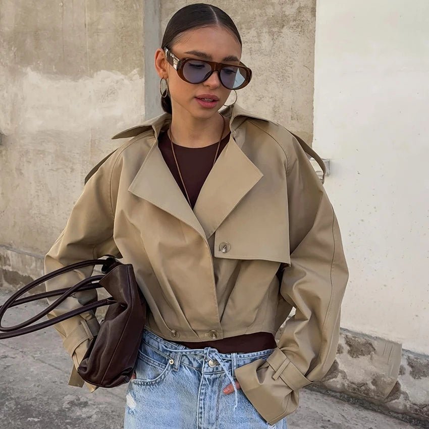 Lola Pleated Short Trench Coat