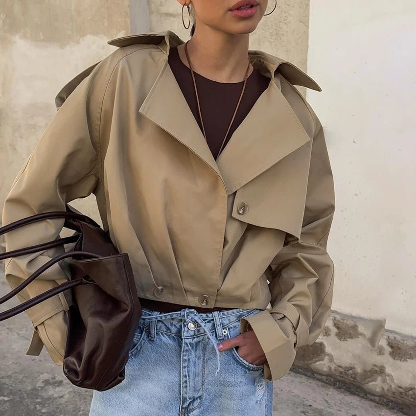 Lola Pleated Short Trench Coat