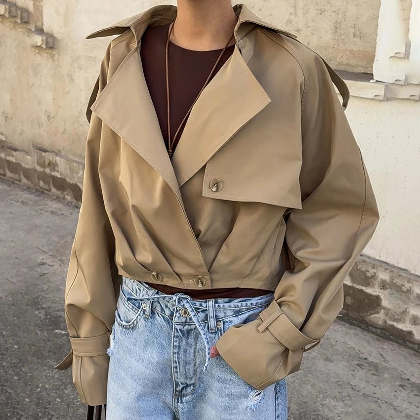 Lola Pleated Short Trench Coat