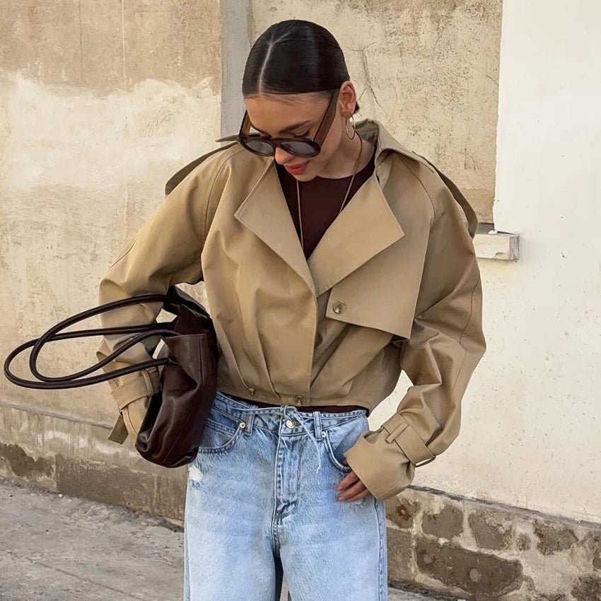 Lola Pleated Short Trench Coat