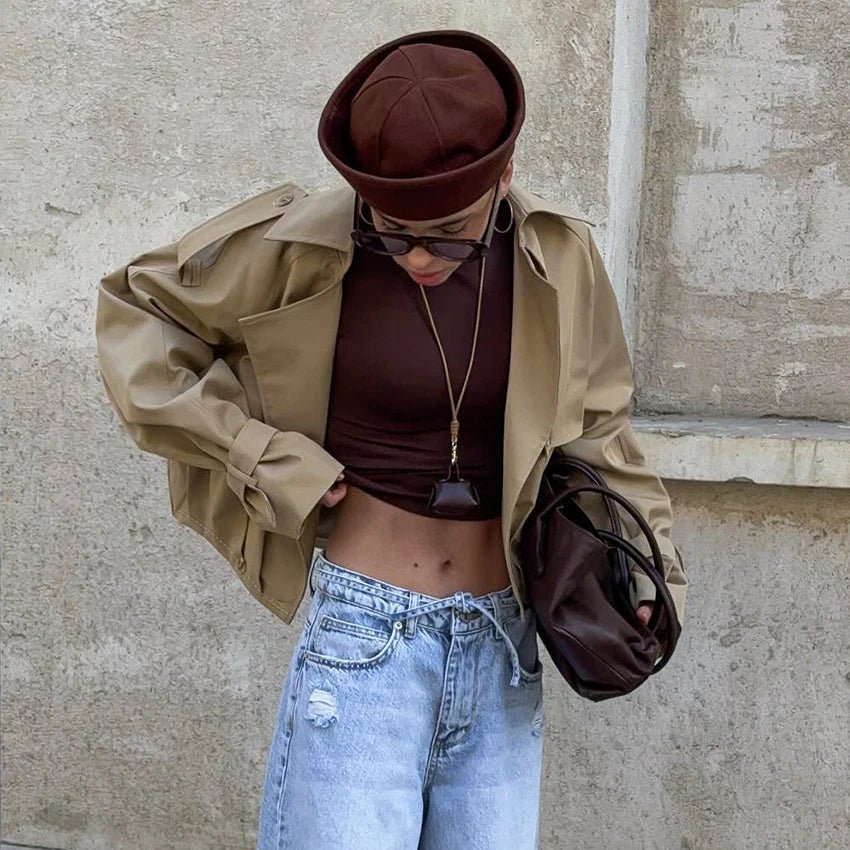 Lola Pleated Short Trench Coat
