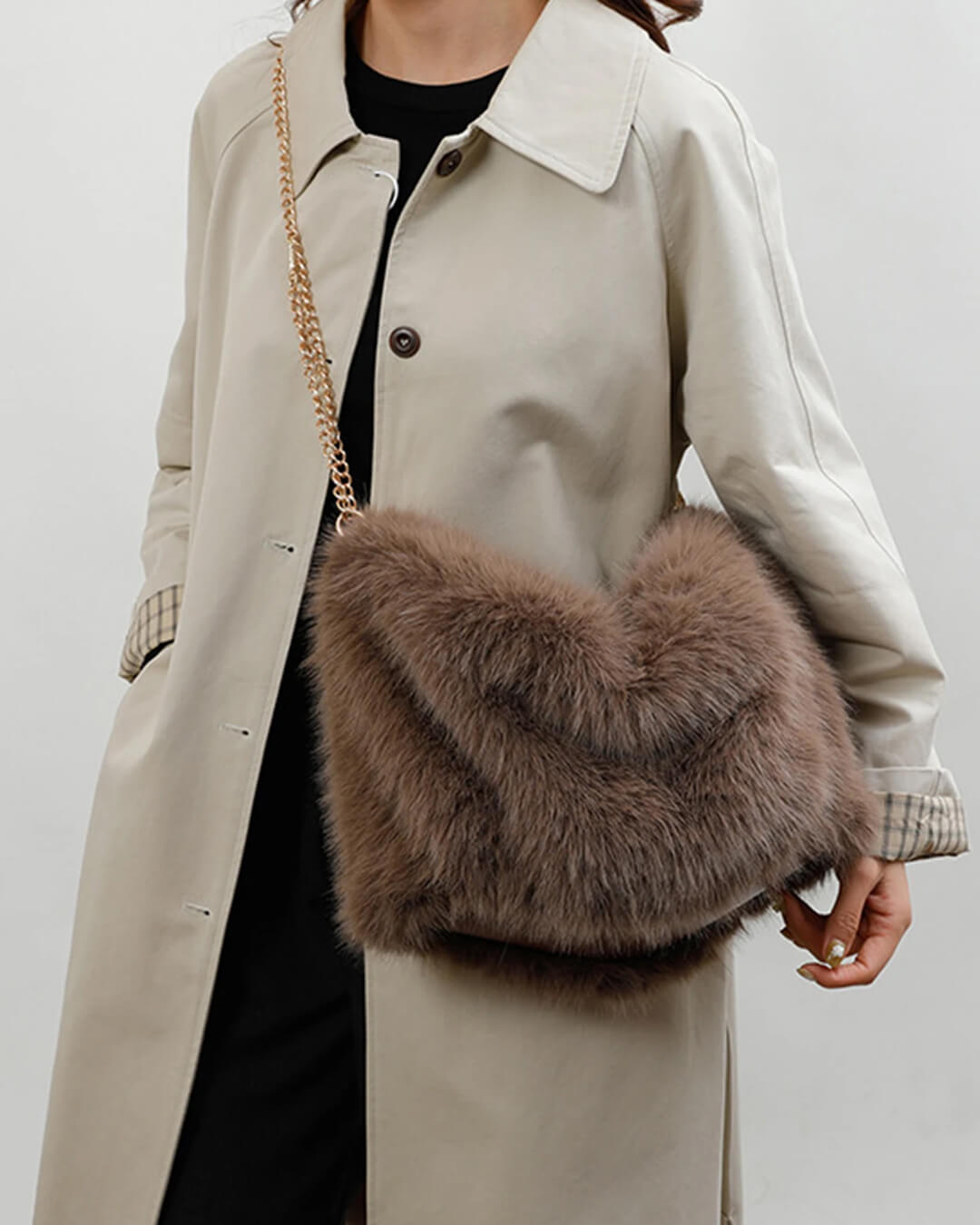 Saco tote de pelo sintético Loreen