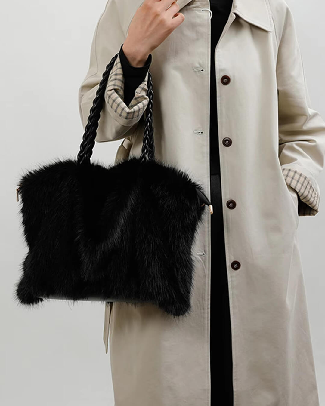 Saco tote de pelo sintético Loreen