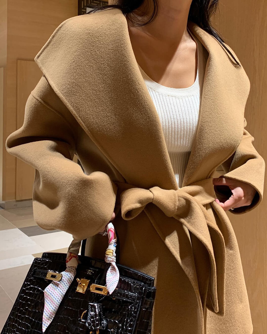 Casaco envolvente com cinto Lorelie