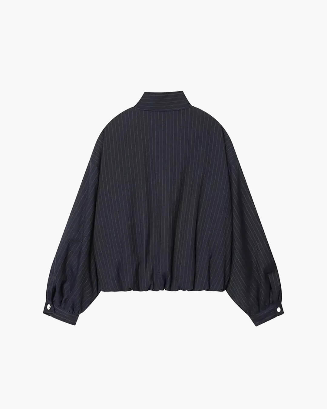 Magnolia Pinstripe Bomber Jacket