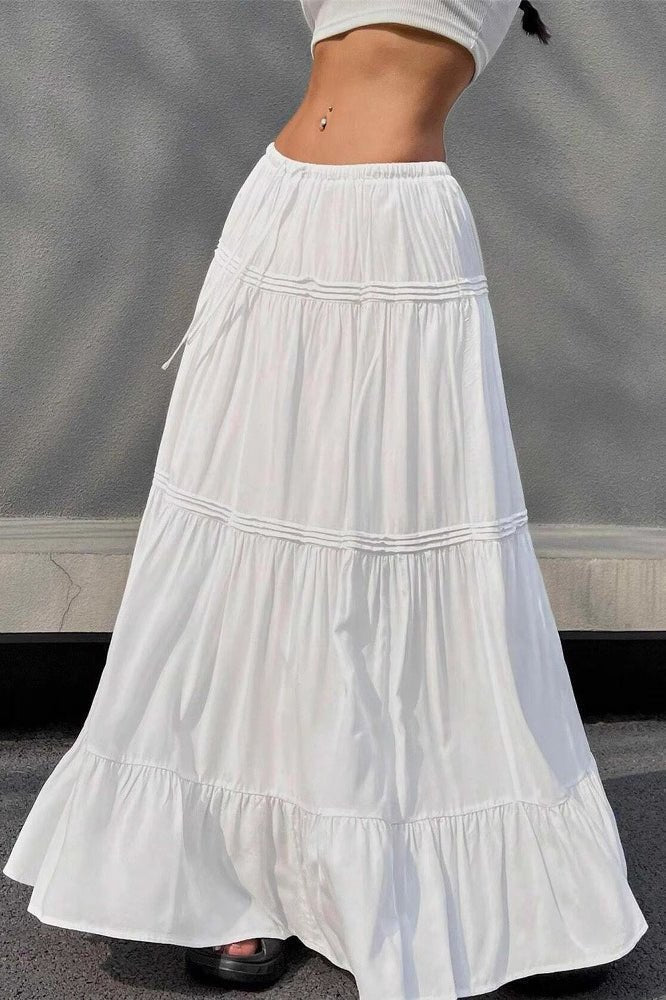 Saia maxi de balé em camadas Marcella