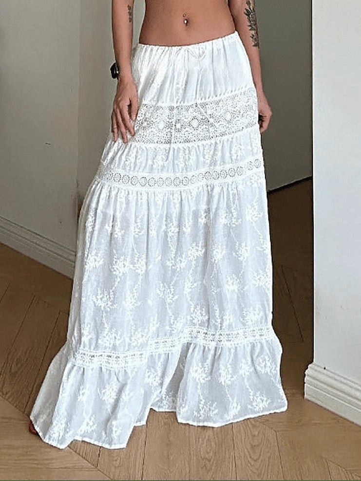 Conjunto de top curto e saia maxi boémio Margot
