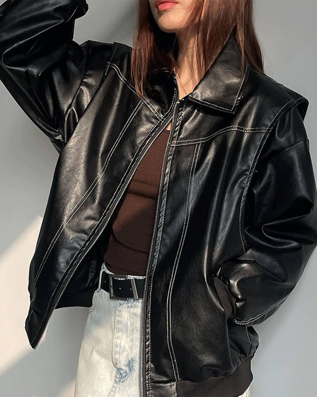 Marina Zip-Up Bomber Jacket