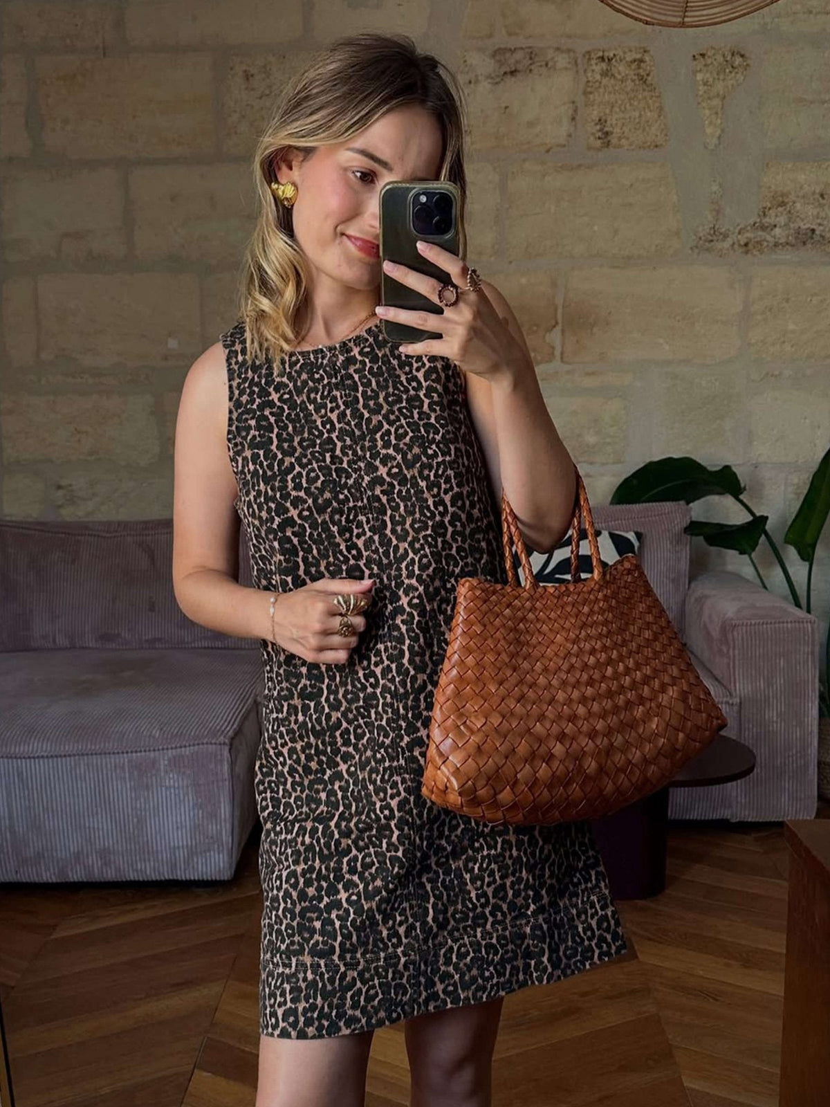 Mala média entrançada em pele vegan Marissa